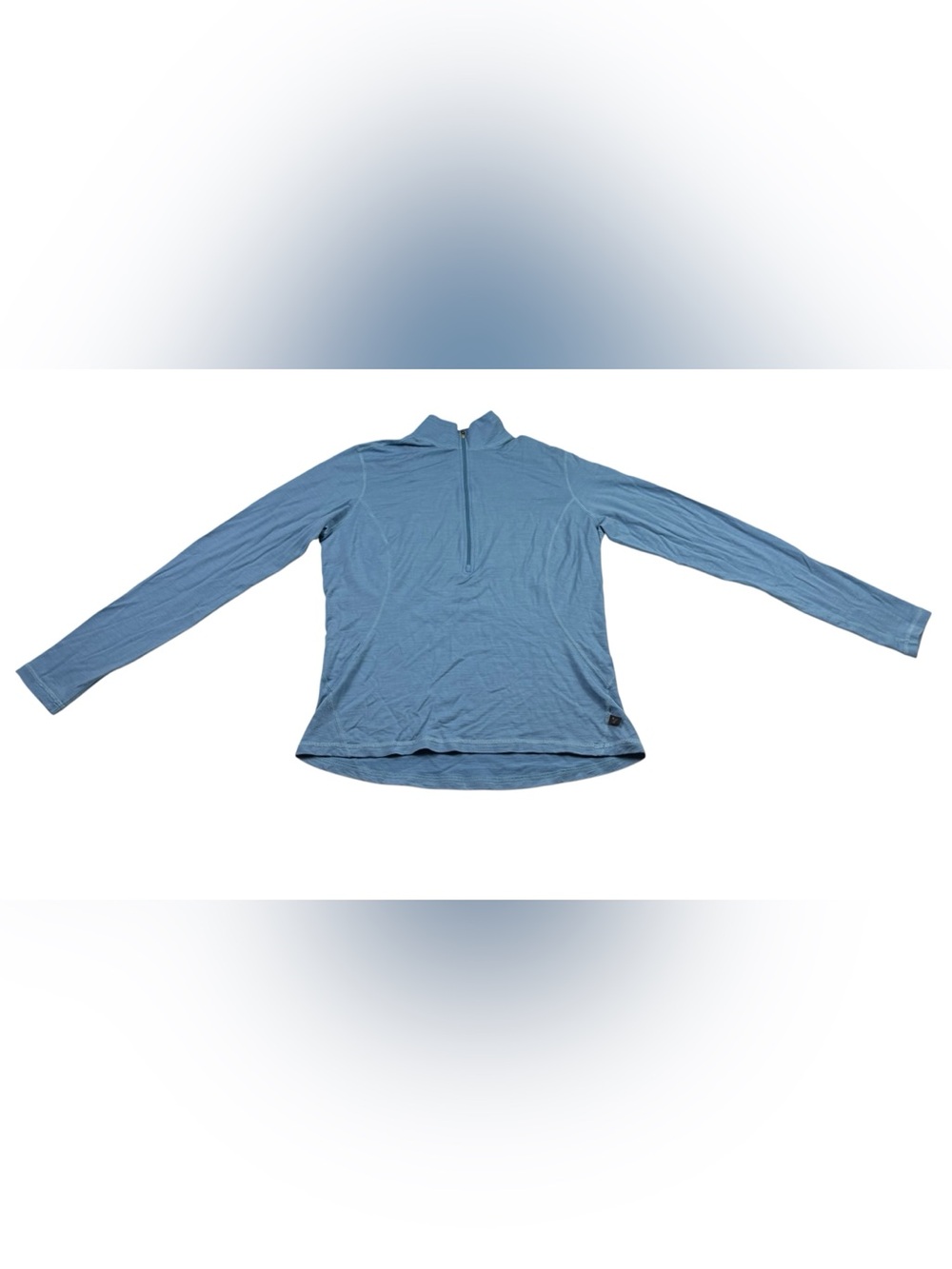 REI Women's Light Blue Merino Quarter-Zip Pullover